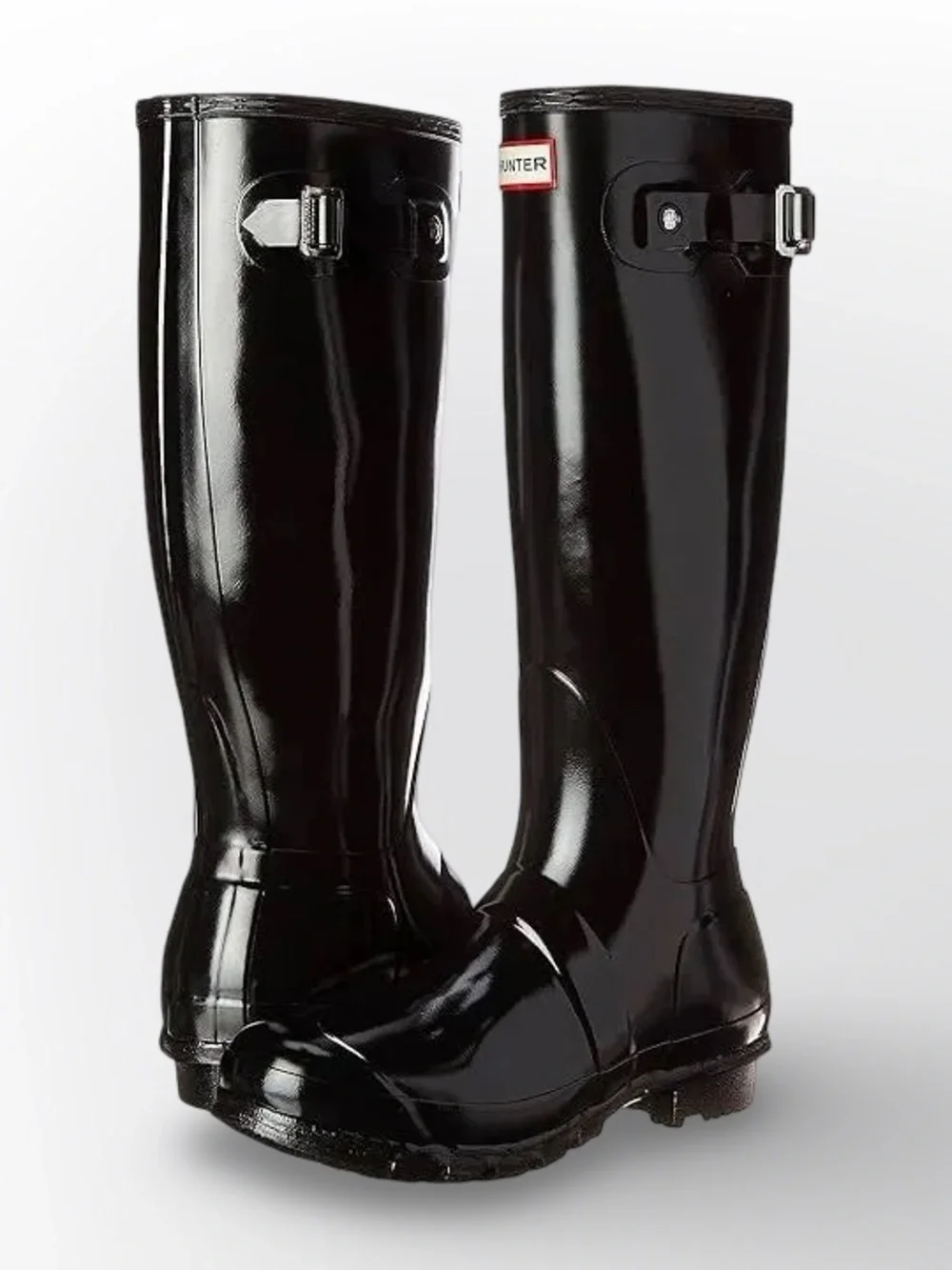 Hunter Original Tall Gloss Rain Boots Black Women’s 5/US 5F Waterproof Knee High